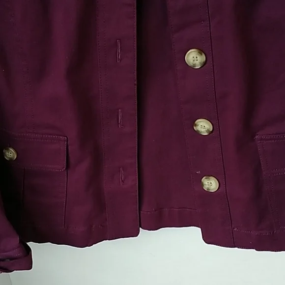 Appleseed's Wine Cotton/Spandex Classic Jacket PS - Picture 4 of 7